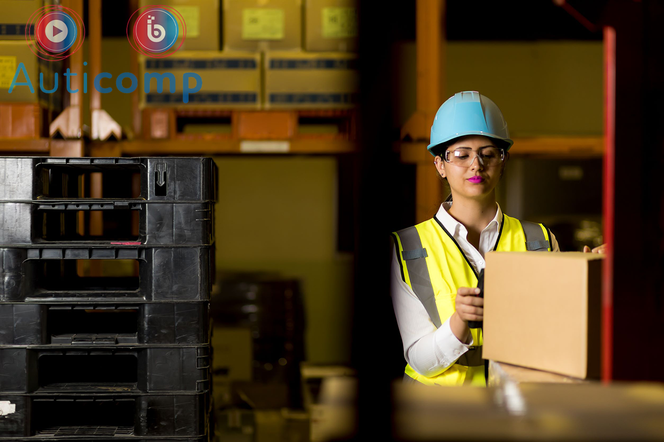 Кладовщик иллюстрация. Работник проверяет на складе. Ревизия склада. Девушка на складе. Grammar check.